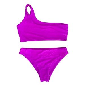❌SOLD ON CURTSY❌ Shein one shoulder hot pink bikini